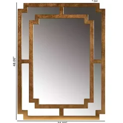 Discount Kirklands Home Antique Gold Geometric Overlay Wall Mirror