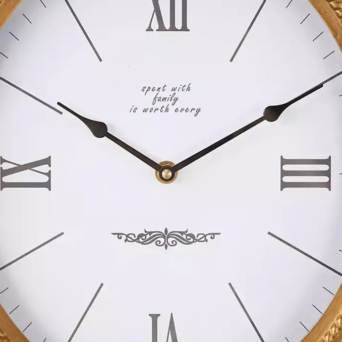 Discount Kirklands Home Antique Gold Metal Scroll Wall Clock