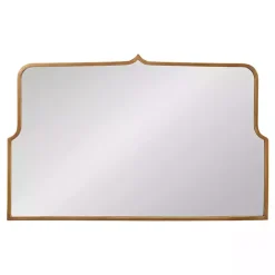 Hot Kirklands Home Antique Gold Metal Wide Arched Wall Mirror