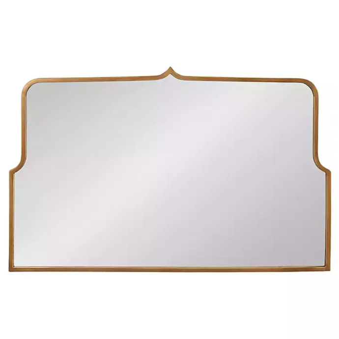 Hot Kirklands Home Antique Gold Metal Wide Arched Wall Mirror