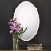 Hot Kirklands Home Antique Gold Rounded Edge Wood Wall Mirror