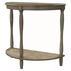 New Kirklands Home Antique Demilune Side Table Gray
