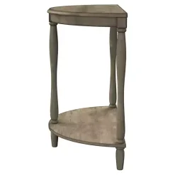 New Kirklands Home Antique Demilune Side Table Gray