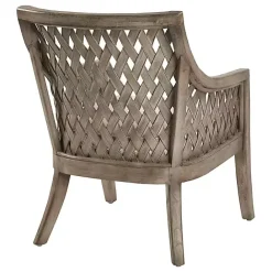New Kirklands Home Antique Preston Woven Accent Chair Gray
