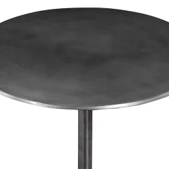 Kirklands Home Antique Nickel Round Tripod Accent Table Gray