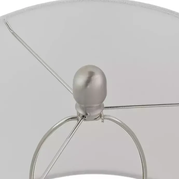 Kirklands Home Antique Textured Glass Luxuria Table Lamp Silver