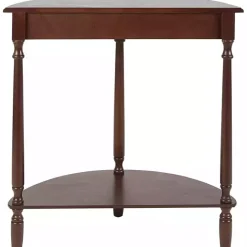 Outlet Kirklands Home Antique Walnut Half Round Console Table Brown