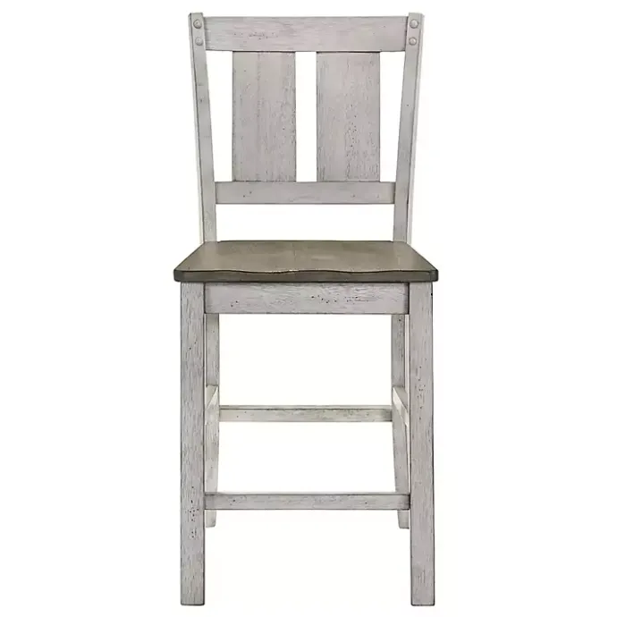 Online Kirklands Home Antique White & Ash Brown 2-pc. Counter Stool Set