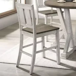 Online Kirklands Home Antique White & Ash Brown 2-pc. Counter Stool Set