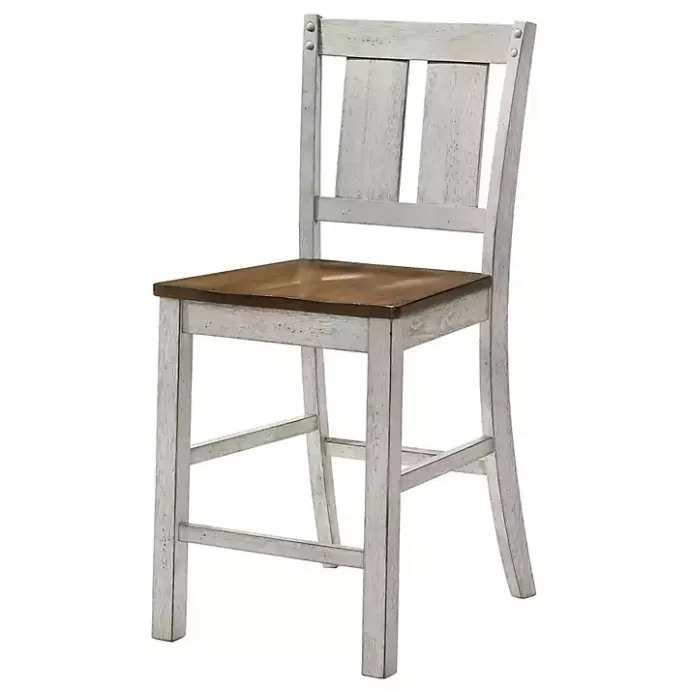 Clearance Kirklands Home Antique White & Dark Brown 2-pc. Counter Stool Set