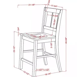 Clearance Kirklands Home Antique White & Dark Brown 2-pc. Counter Stool Set
