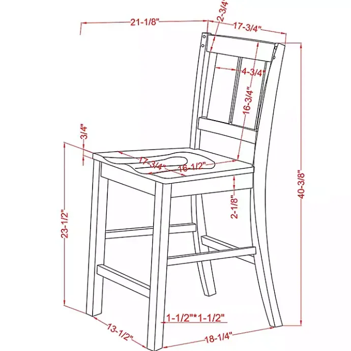 Clearance Kirklands Home Antique White & Dark Brown 2-pc. Counter Stool Set