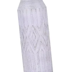 Clearance Kirklands Home Antique White Deco Diamond Table Lamps, Set of 2 Tan