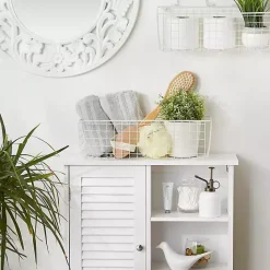Discount Kirklands Home Antique White 2-pc. Long Wire Basket Set, 17 in.