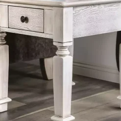 Best Kirklands Home Antique Wood Heather Accent Table White