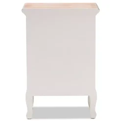 Sale Kirklands Home Antique Wooden 3-Drawer Nightstand White