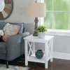 Best Kirklands Home Antique White X Side Frame Accent Table