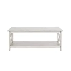 Online Kirklands Home Antique washed Wood Coffee Table White