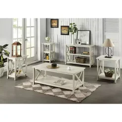 Online Kirklands Home Antique washed Wood Coffee Table White