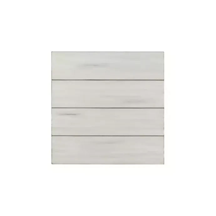Sale Kirklands Home Antique washed Wood Square Side Table White