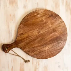 Outlet Kirklands Home Antique Wooden Paddle Serving Board Brown