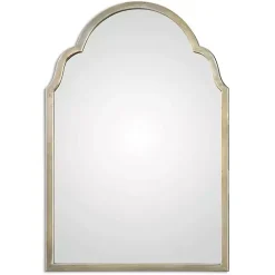 New Kirklands Home Antiqued Silver Champagne Arched Mirror