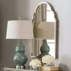 New Kirklands Home Antiqued Silver Champagne Arched Mirror