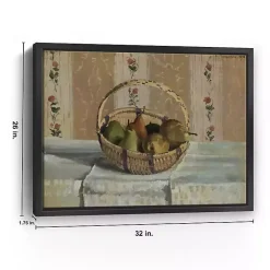 Hot Kirklands Home Apples and Pears in a Round Basket Framed Print
