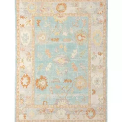 Outlet Kirklands Home Aqua and Beige Bohemian Area Rug, 7x9 Blue