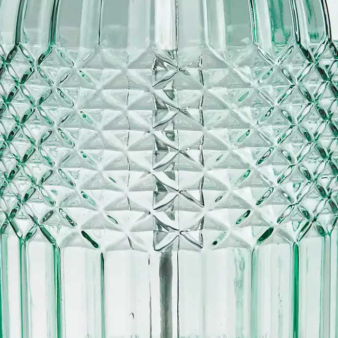 Kirklands Home Aqua Textured Glass Luxuria Table Lamp Blue
