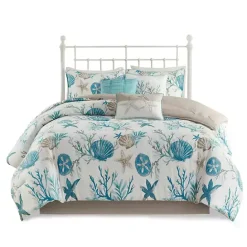 Best Kirklands Home Aqua Coastal 7-pc. Queen Comforter Set