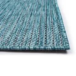 Discount Kirklands Home Aqua Intertwine Indoor/Outdoorr Area Rug, 6x9 Blue
