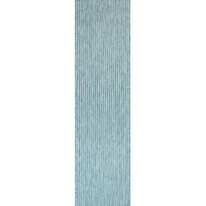 Clearance Kirklands Home Aqua Intertwine Indoor/Outdoor Runner Blue