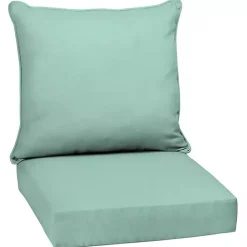 Sale Kirklands Home Aqua Leala Texture Outdoor Deep Seat Cushions Blue