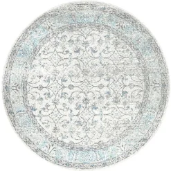 New Kirklands Home Aqua Rio Round Area Rug, 5 ft.