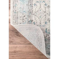 New Kirklands Home Aqua Rio Round Area Rug, 5 ft.