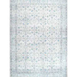 Hot Kirklands Home Aqua Rio Vintage Area Rug, 5x7 Blue