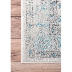 New Kirklands Home Aqua Rio Vintage Area Rug, 4x6