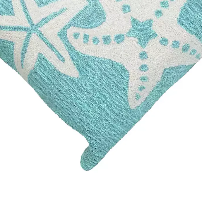 Clearance Kirklands Home Aqua Sea Gems Outdoor Throw Pillow