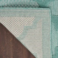 Kirklands Home Aqua Trellis Indoor/Outdoor Area Rug, 6x9 Blue