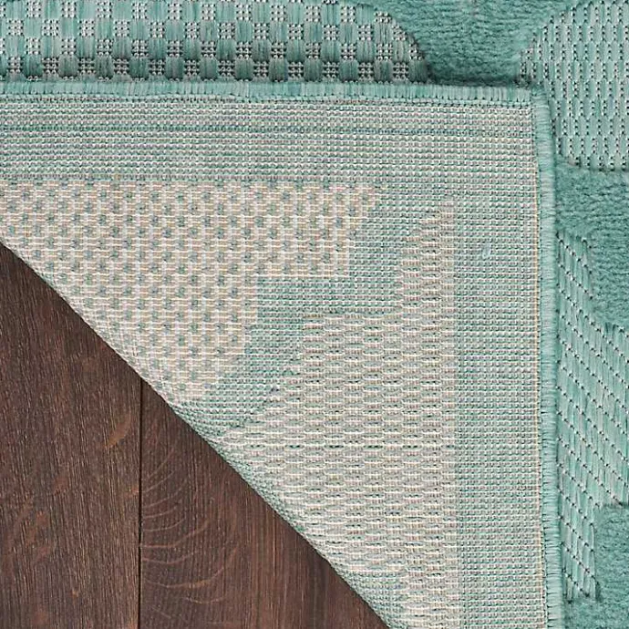 Kirklands Home Aqua Trellis Indoor/Outdoor Area Rug, 6x9 Blue