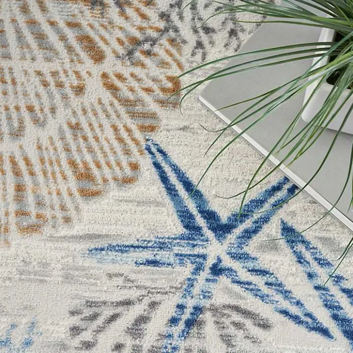 Sale Kirklands Home Aquamarine Starfish Coastal Area Rug, 5x7
