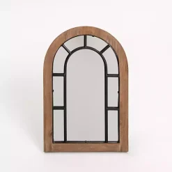 Hot Kirklands Home Arched Wood and Metal Overlay Tabletop Mirror