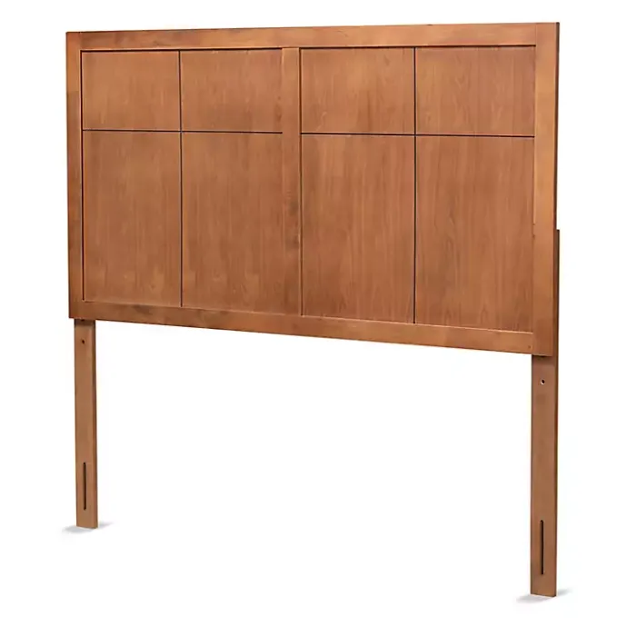 Best Kirklands Home Ash Walnut Wood Panel Full Headboard Brown