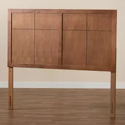 Discount Kirklands Home Ash Walnut Wood Panel Queen Headboard Brown