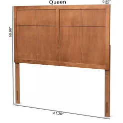 Discount Kirklands Home Ash Walnut Wood Panel Queen Headboard Brown