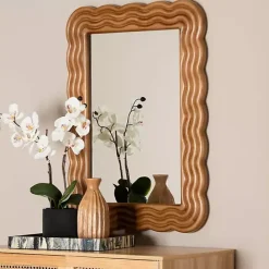 Outlet Kirklands Home Ashely Walnut Brown Wall Mirror