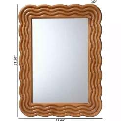 Outlet Kirklands Home Ashely Walnut Brown Wall Mirror