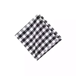New Kirklands Home Ashford Buffalo Check Napkins, Set of 6 Black