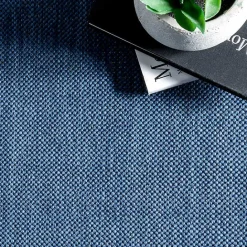 Kirklands Home Asia Blue Stripe Border Outdoor Rug, 8x10